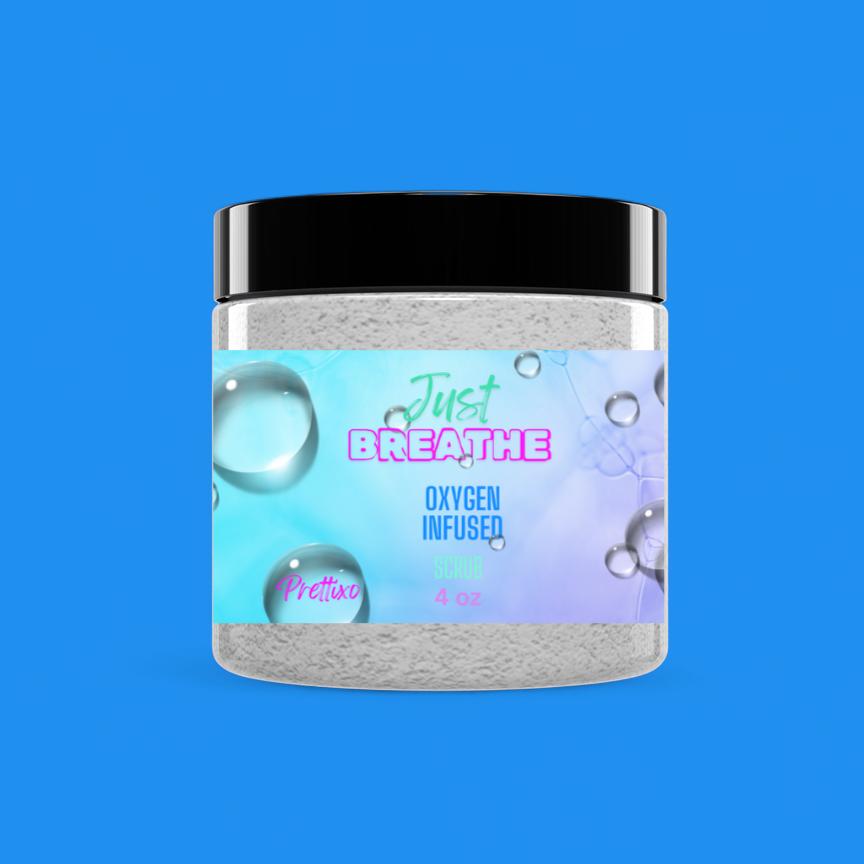 Just Breathe Oxygen Infused scrub jar