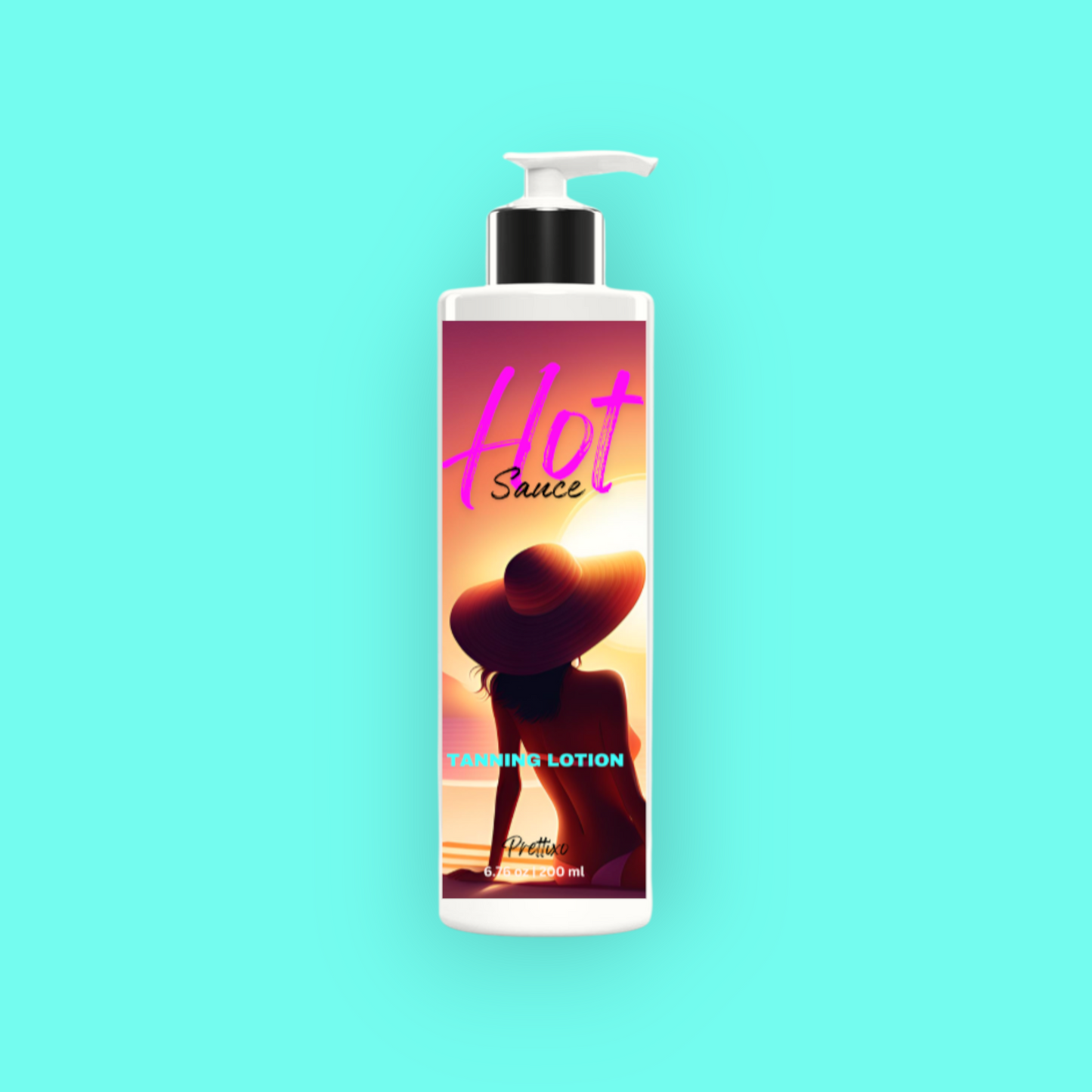 Hot sauce tanning lotion bottle